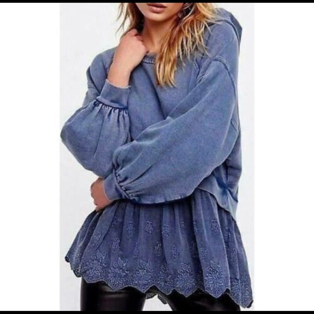 Mixed media free people hoodie